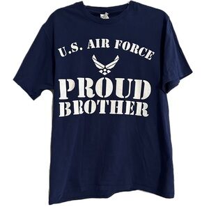 Air Force Brother Navy Tee Shirt‎ Size Medium Port & Company